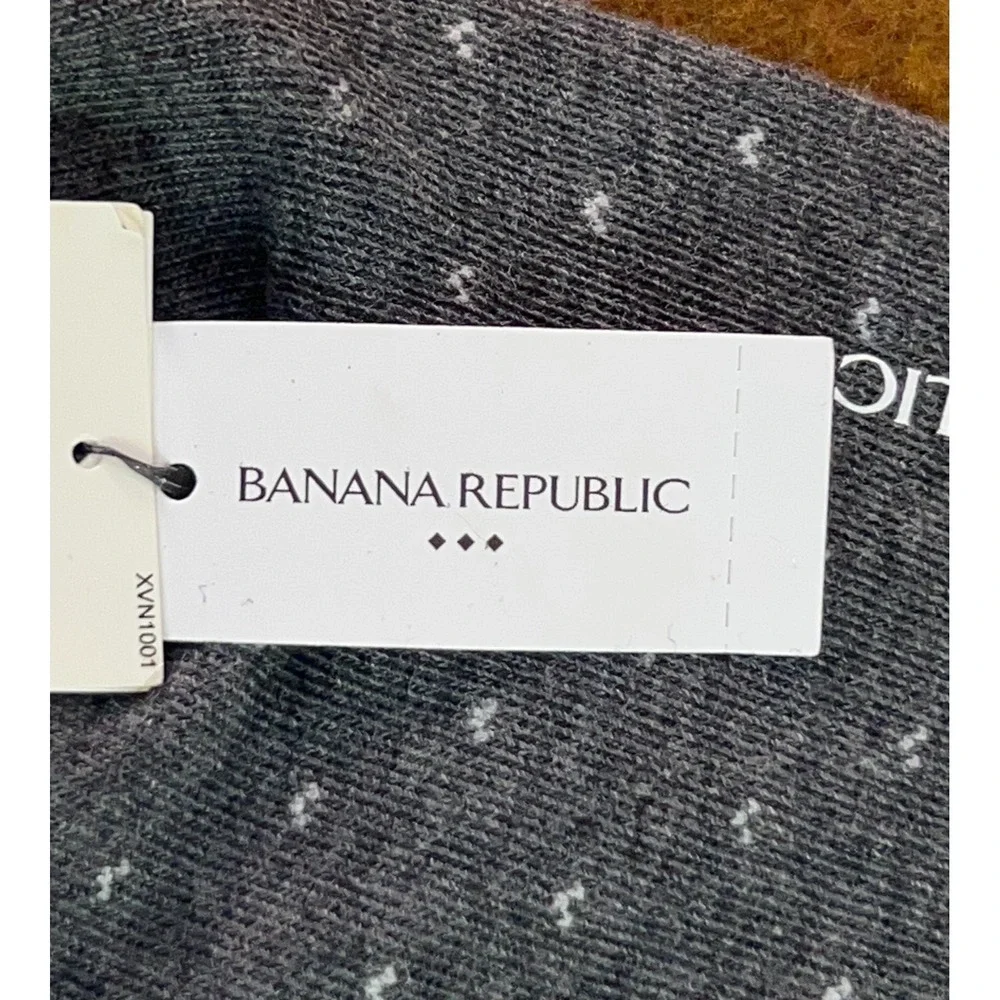 Banana Republic Womens One Size Gray Micro Dot Trouser Socks 1 Pair NWT